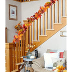 Autumn Maple Leaf Hanging Vine Garland-3