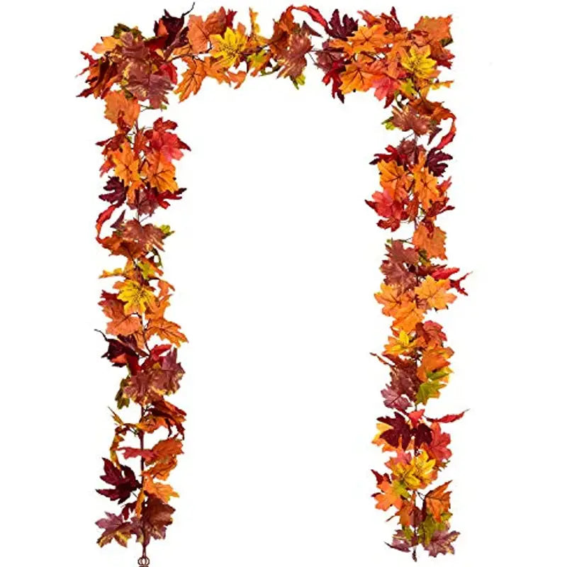 Autumn Maple Leaf Hanging Vine Garland-0
