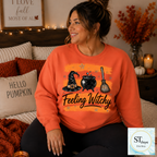 Feeling Witchy Halloween Cauldron Hat and Broom Graphic-4