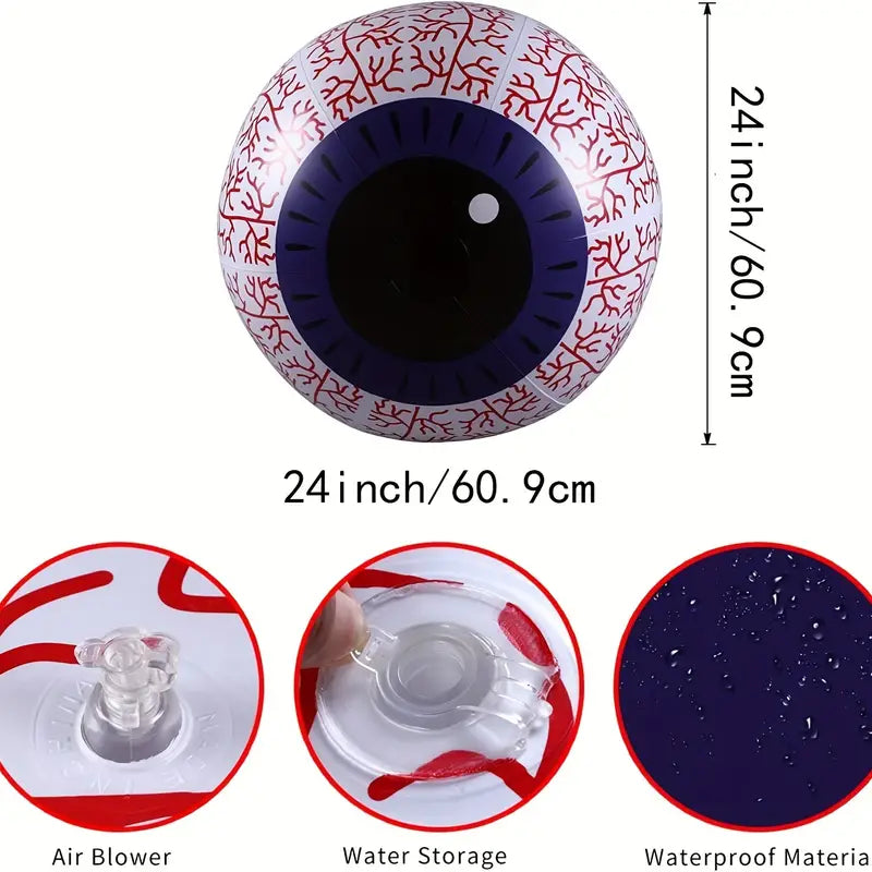 Haunting Hues: Inflatable Ghost Eyeball with Color-Changing LED-2
