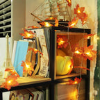 Christmas Decoration Maple Leaf LED Light String Garland-3