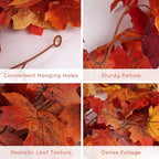 2M Artificial Fall Maple Leaf Garland-4