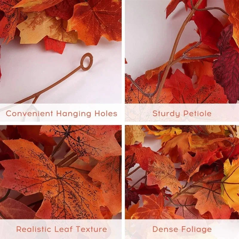 2M Artificial Fall Maple Leaf Garland-4