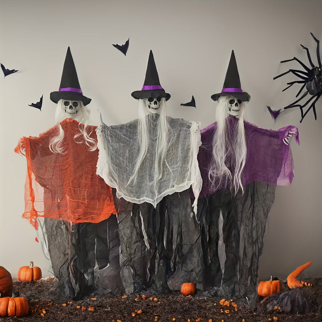 Halloween Witch Hanging Ghost Decoration (3pcs)-1