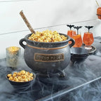 Mini Resin Pot With Black Stand - Witch Cauldron Serving Set-3