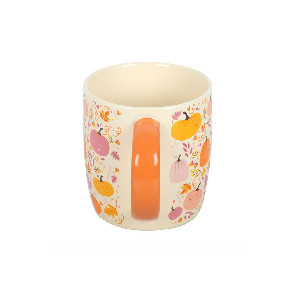 Pink and Orange Pumpkin Print Mug-1