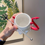 16oz Large Ceramic Halloween Devil Mug with Stirring Stick-3