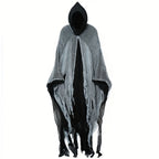 Skeleton Halloween Cloak with Hood-0