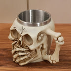3D Skull Ghost Head Halloween Mug-1