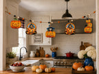Jack-O’-Lantern Halloween Wooden Garland with 5 Hanging Pumpkin Decorations – 862109-S5-1