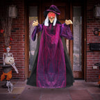Animated Hanging Witch with Light-Up Eyes-1