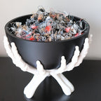 Skull Hand Bowl Holder Halloween Candy Dish-2