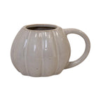 White Ceramic Pumpkin Mug-0