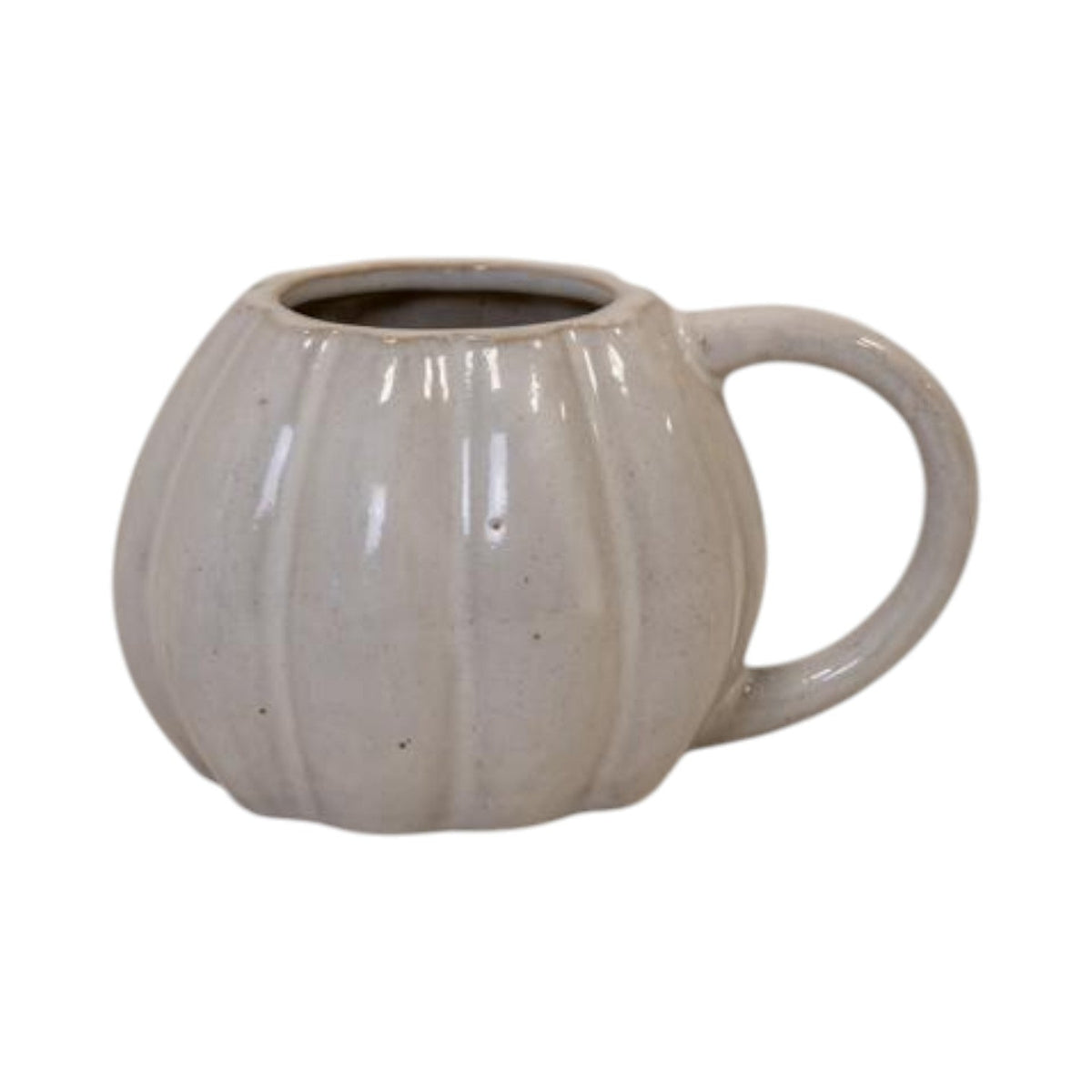 White Ceramic Pumpkin Mug-0