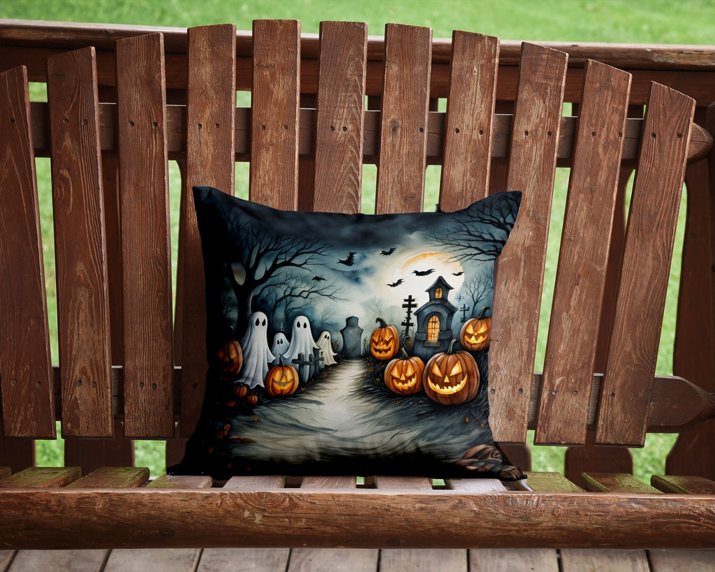 Ghosts Spooky Halloween Throw Pillow-1