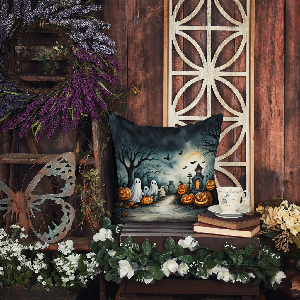 Ghosts Spooky Halloween Throw Pillow-3