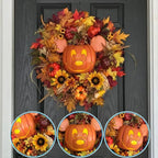 NNEOBA Halloween Pumpkin Mickey Wreath-1