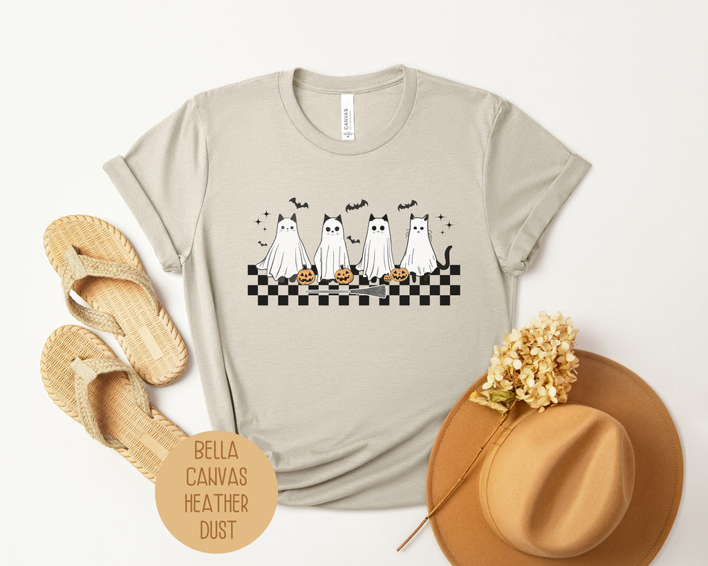 Ghost Cat Halloween Shirt-6