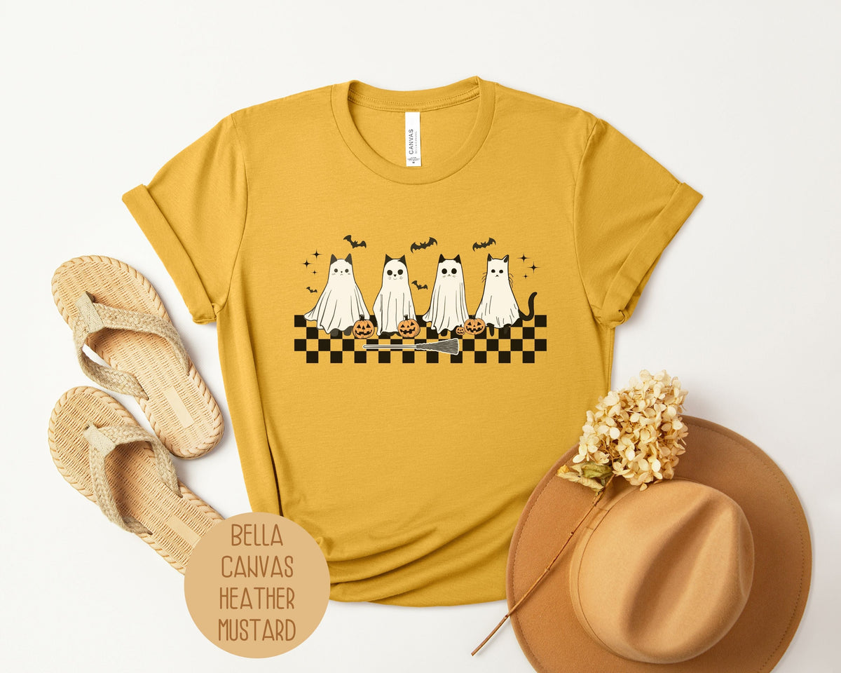 Ghost Cat Halloween Shirt-7