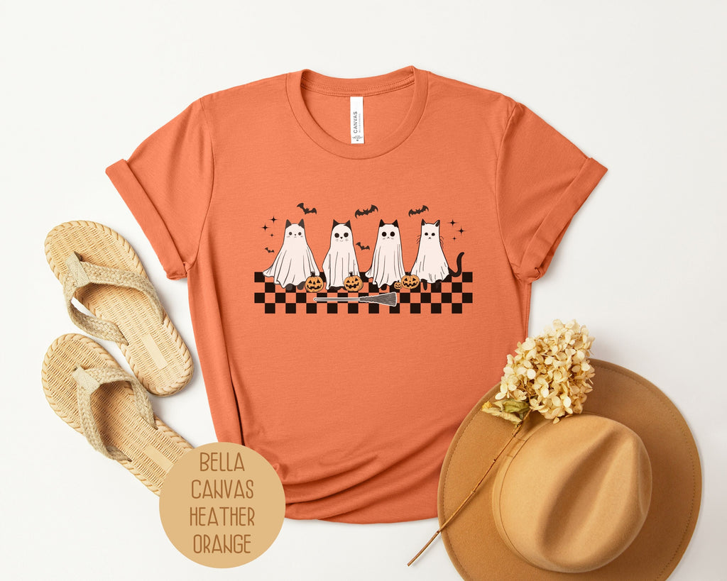 Ghost Cat Halloween Shirt-8