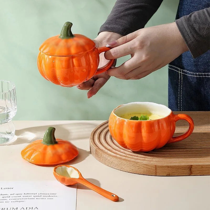 Mug Citrouille avec Couvercle