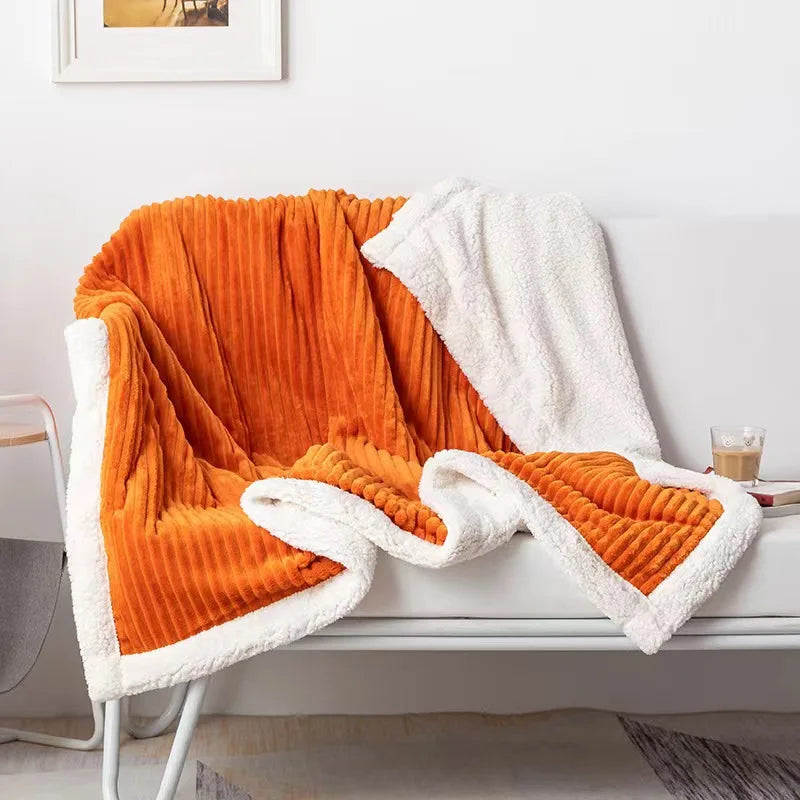 Couverture Sherpa Douce – Ambiance Automne