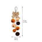 Velvet Pumpkin Hanging Ornament with Burlap Bow-3