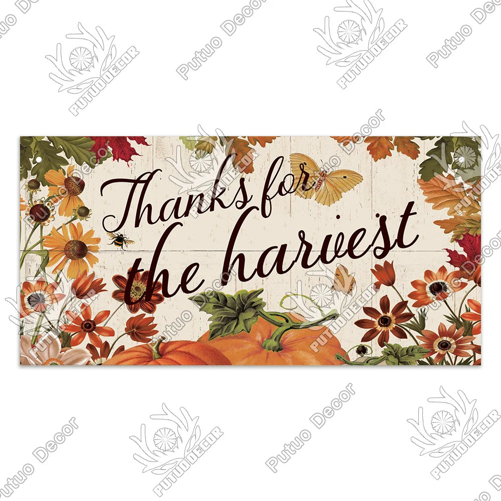 Plaque Bois "Bienvenue Automne"