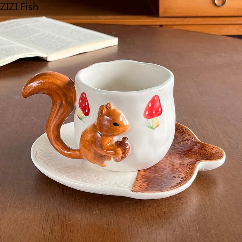 Tasse Écureuil Feuilles d'Érable