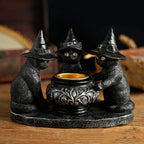 Bougeoir Chat Sorcière – Déco Halloween