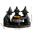Bougeoir Chat Sorcière – Déco Halloween
