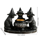 Bougeoir Chat Sorcière – Déco Halloween