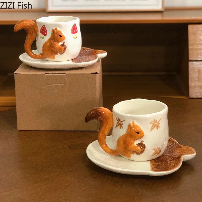 Tasse Écureuil Feuilles d'Érable
