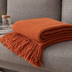Knitted Pom-Pom Throw