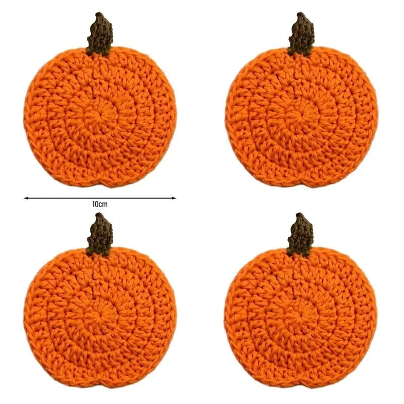 Sous-Verres Citrouille Crochet