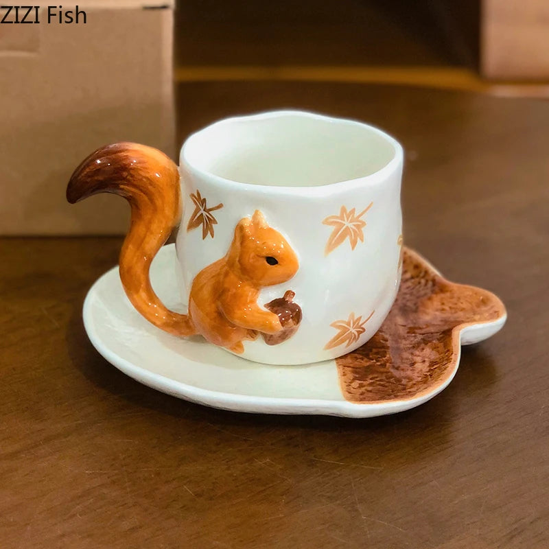 Tasse Écureuil Feuilles d'Érable