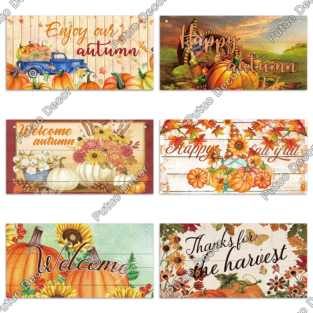 "Welcome Autumn" Wooden Sign