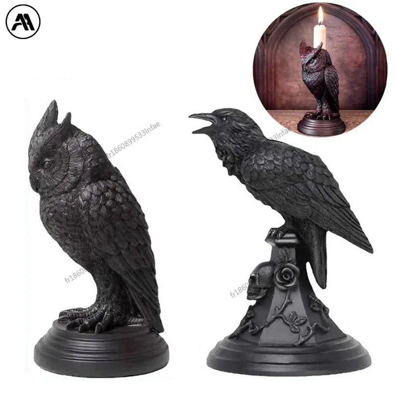 Bougeoir Hibou Gothique