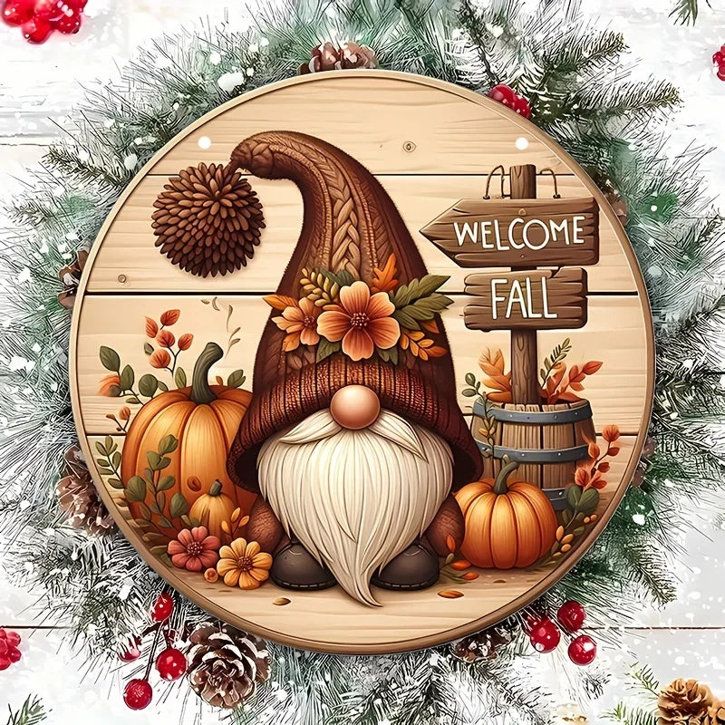 Panneau Gnome Citrouille