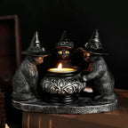 Bougeoir Chat Sorcière – Déco Halloween
