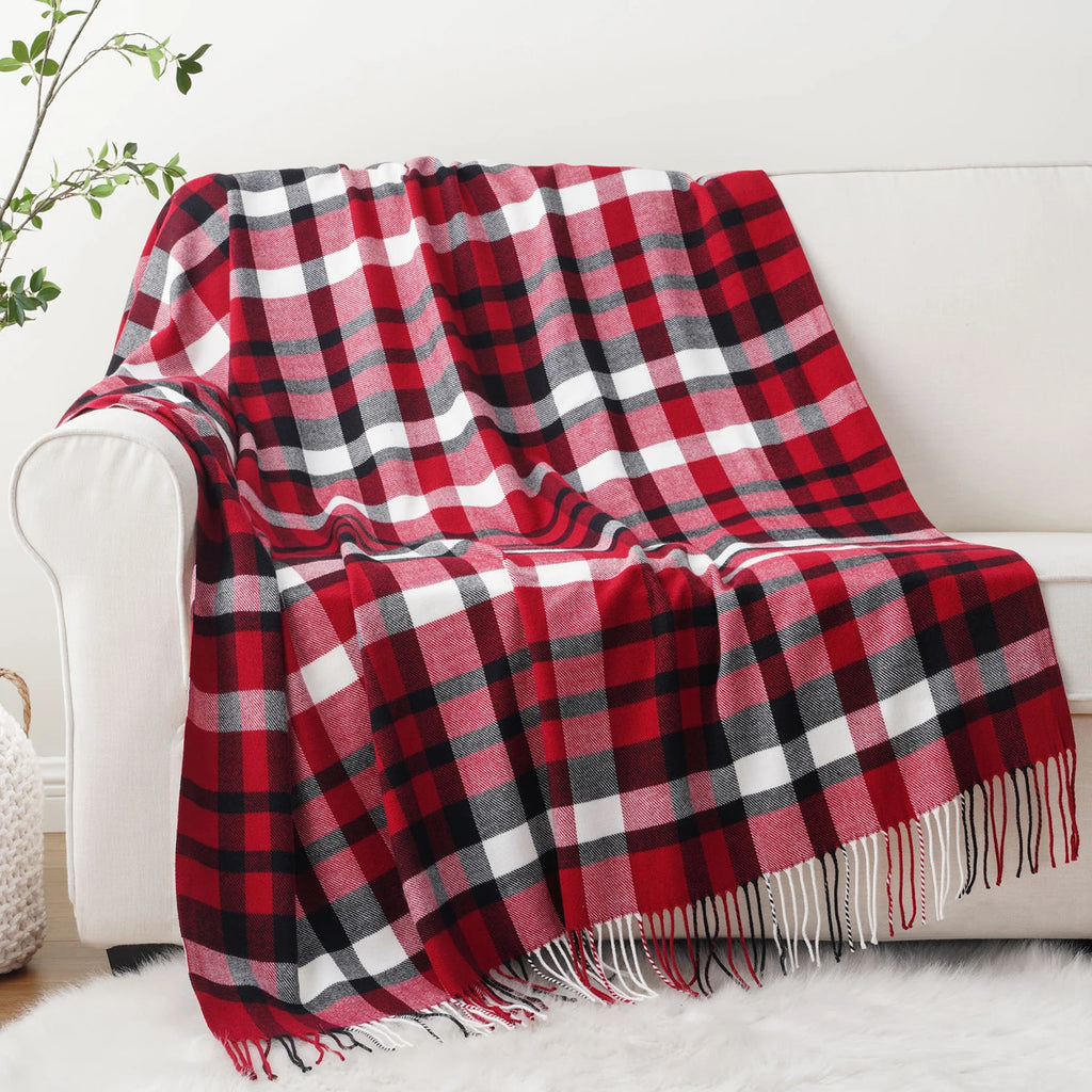 Orange Pom-Pom Throw