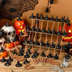 100-Piece Mini Witch Hat & Broom Set – Halloween Miniature-3
