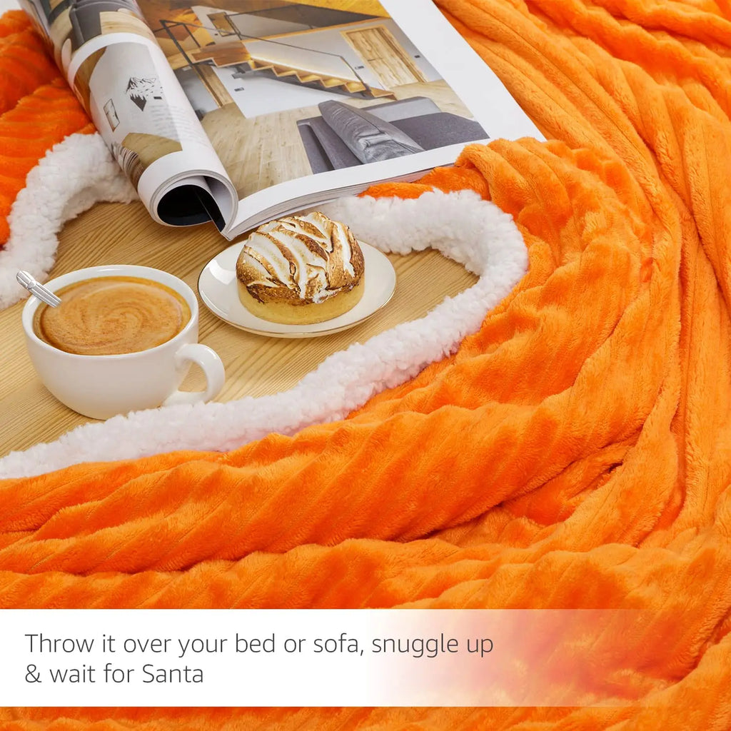 Orange Sherpa Blanket