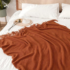 Knitted Pom-Pom Throw