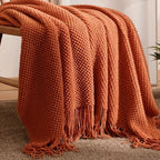 Knitted Pom-Pom Throw