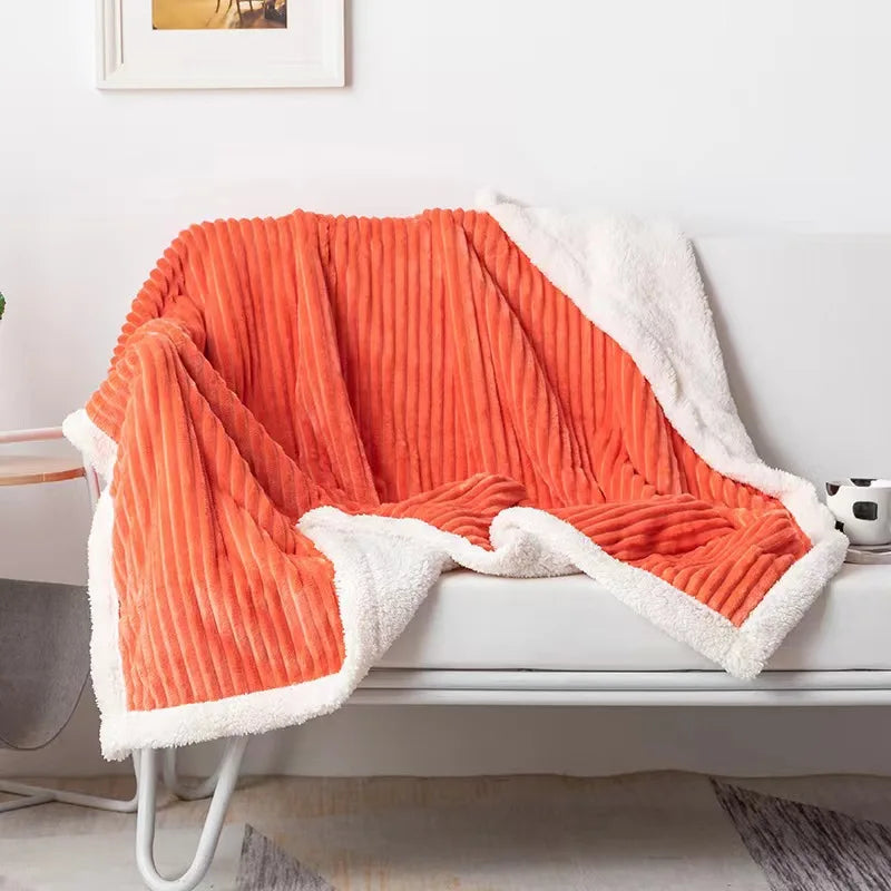 Orange Sherpa Blanket