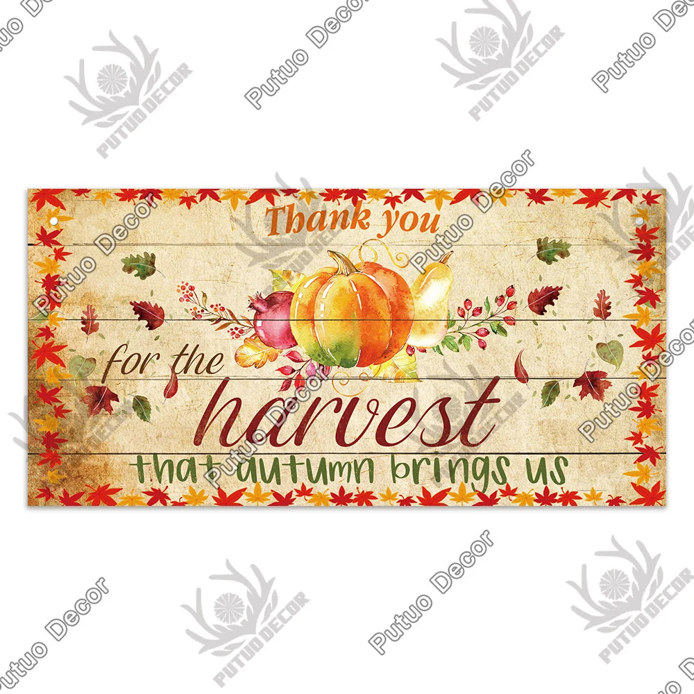 Plaque Bois "Bienvenue Automne"