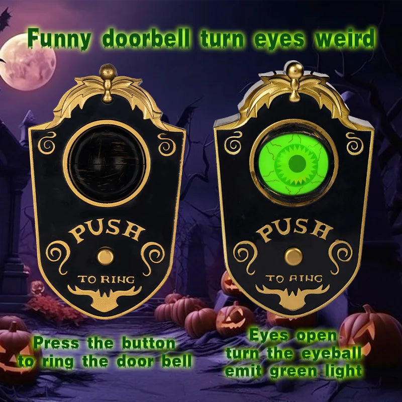 Halloween LED Hanging Eyeball Doorbell Decoration-1