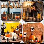 100-Piece Mini Witch Hat & Broom Set – Halloween Miniature-2