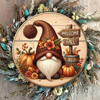 Gnome Pumpkin Sign